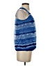 INC International Concepts 100% Polyester Blue Sleeveless Blouse Size XS - photo 4