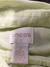 Chico's Color Block Green 3/4 Sleeve Button-Down Shirt Size S - photo 7