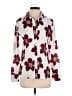 Unbranded Floral Burgundy Long Sleeve Blouse Size XS - photo 1
