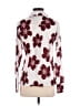 Unbranded Floral Burgundy Long Sleeve Blouse Size XS - photo 2