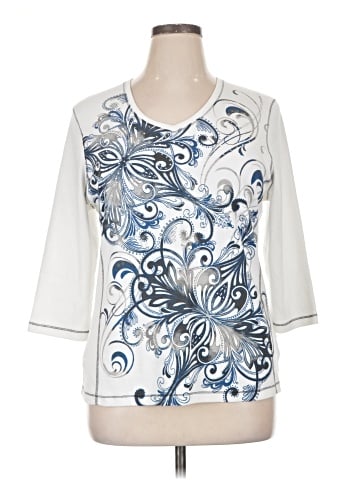 Karen Scott Sport 3/4 Sleeve Blouse (view 1)