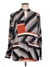 Ashley Stewart 100% Polyester Color Block Gray Long Sleeve Blouse Size 14 Plus - photo 1