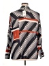 Ashley Stewart 100% Polyester Color Block Gray Long Sleeve Blouse Size 14 Plus - photo 2