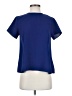 Uniqlo 100% Polyester Blue Short Sleeve Blouse Size XS - photo 1