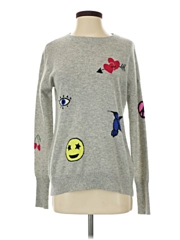 Aqua Cashmere Pullover Sweater (view 1)