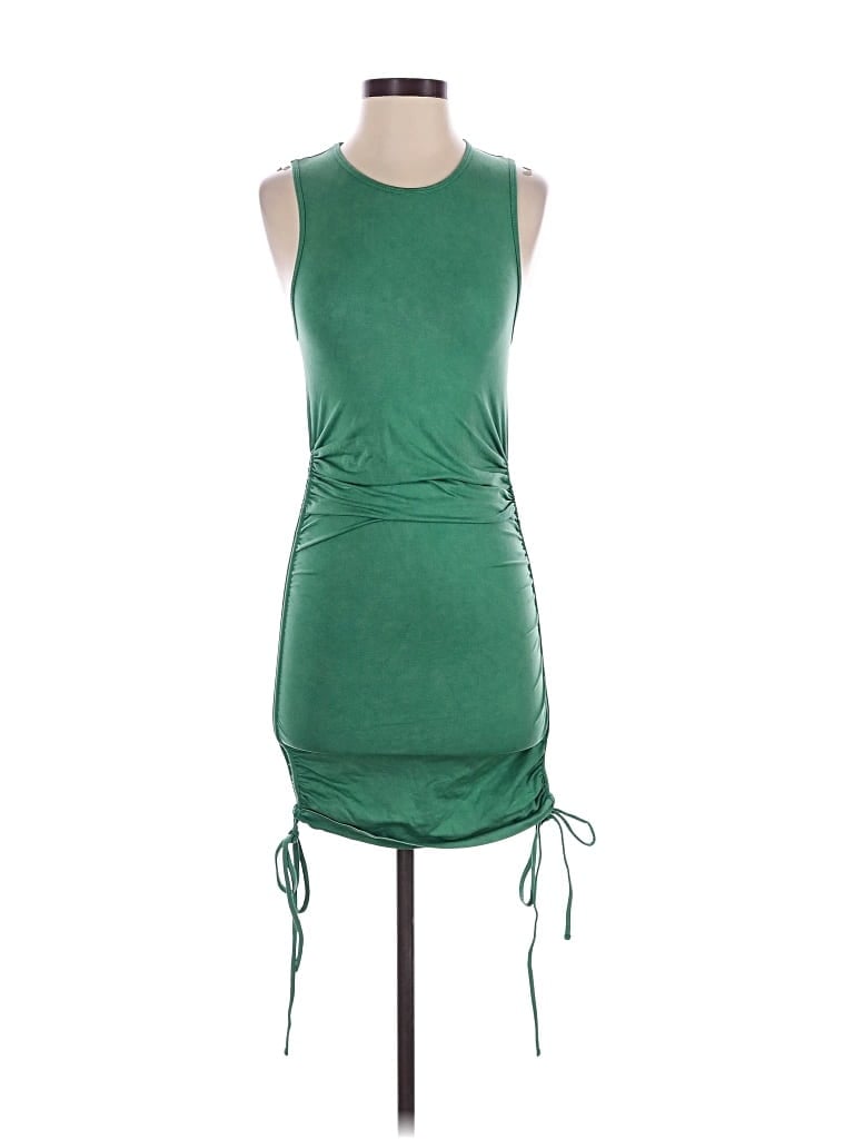 Pre-owned Zara Casual Dress In Green