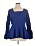 Ashley Stewart Blue Long Sleeve Top Size 14 - 16 Plus - photo 1