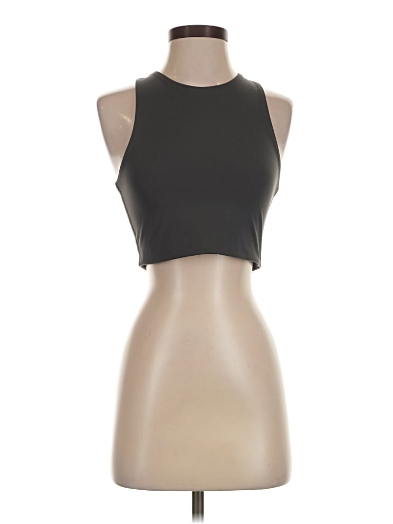 Pre-owned Girlfriend Collective Tank Top Black Halter Neckline Tops