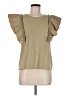 NATION LTD 100% Cotton Tan Short Sleeve Top Size M - photo 1
