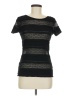 BCBGMAXAZRIA Black Short Sleeve Top Size M - photo 1