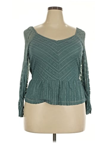 LC Lauren Conrad 3/4 Sleeve Top (view 1)