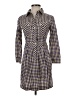 Theory Checkered-gingham Brown Casual Dress Size 2 - photo 1