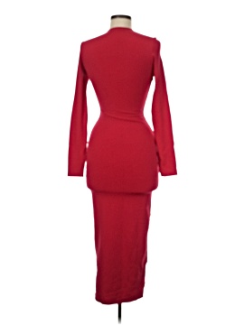 house of london red dress 'Nalini' Holly Red Stretch Mesh Corset Maxi Dress