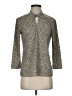 J. McLaughlin Animal Print Tan 3/4 Sleeve Button-Down Shirt Size XS - photo 1