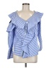 Lost + Wander Blue 3/4 Sleeve Blouse Size M - photo 1