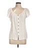 Rewind Ivory Short Sleeve Blouse Size L - photo 1