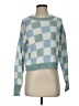 Shein Checkered-gingham Blue Pullover Sweater Size 4 - photo 1