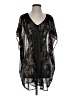 Xhilaration 100% Polyester Black Short Sleeve Blouse Size XS - photo 1