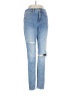 Express Hearts Blue Jeans Size 4 - photo 1