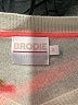 Brodie 100% Cashmere Stripes Ivory Cashmere Pullover Sweater Size M - photo 7
