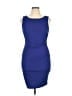 Bisou Bisou Solid Blue Cocktail Dress Size 14 - photo 1