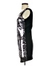 Planet Gold Metallic Silver Black Cocktail Dress Size S - photo 5