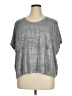 Alembika Metallic Silver Short Sleeve T-Shirt Size XL - photo 1