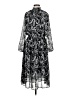 Scoop 100% Polyester Paisley Black Casual Dress Size M - photo 1