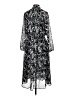 Scoop 100% Polyester Paisley Black Casual Dress Size M - photo 2