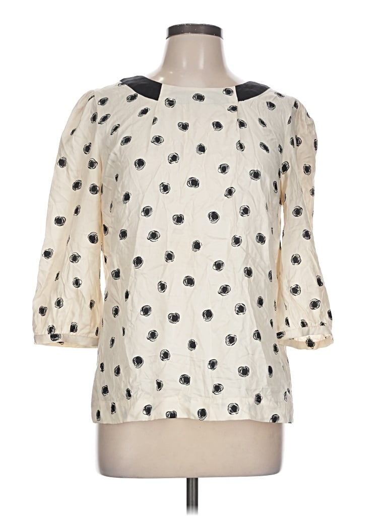 Pre-owned Boden 3/4 Sleeve Blouse In Ivory