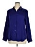 Chico's 100% Polyester Blue Long Sleeve Blouse Size 16 - photo 1