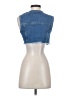 Love Tree Blue Sleeveless Button-Down Shirt Size S - photo 2