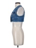 Love Tree Blue Sleeveless Button-Down Shirt Size S - photo 5
