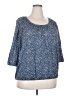 MICHAEL Michael Kors Blue 3/4 Sleeve Top Size 2X - photo 1