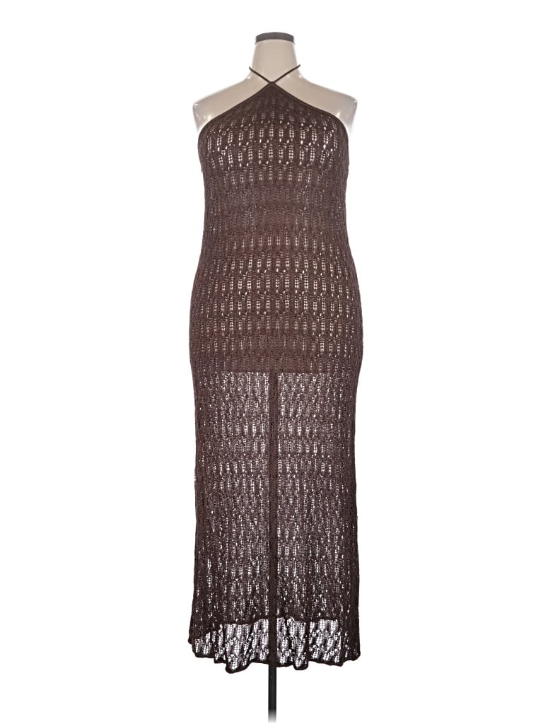 Pre-owned Future Collective Cocktail Dress In Brown