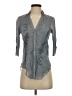 Tiny 100% Viscose Gray 3/4 Sleeve Button-Down Shirt Size S - photo 1