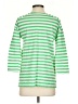 Talbots 100% Cotton Stripes Green 3/4 Sleeve Top Size XS - photo 2