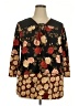 Mileage 100% Polyester Black 3/4 Sleeve Blouse Size 2X - photo 1