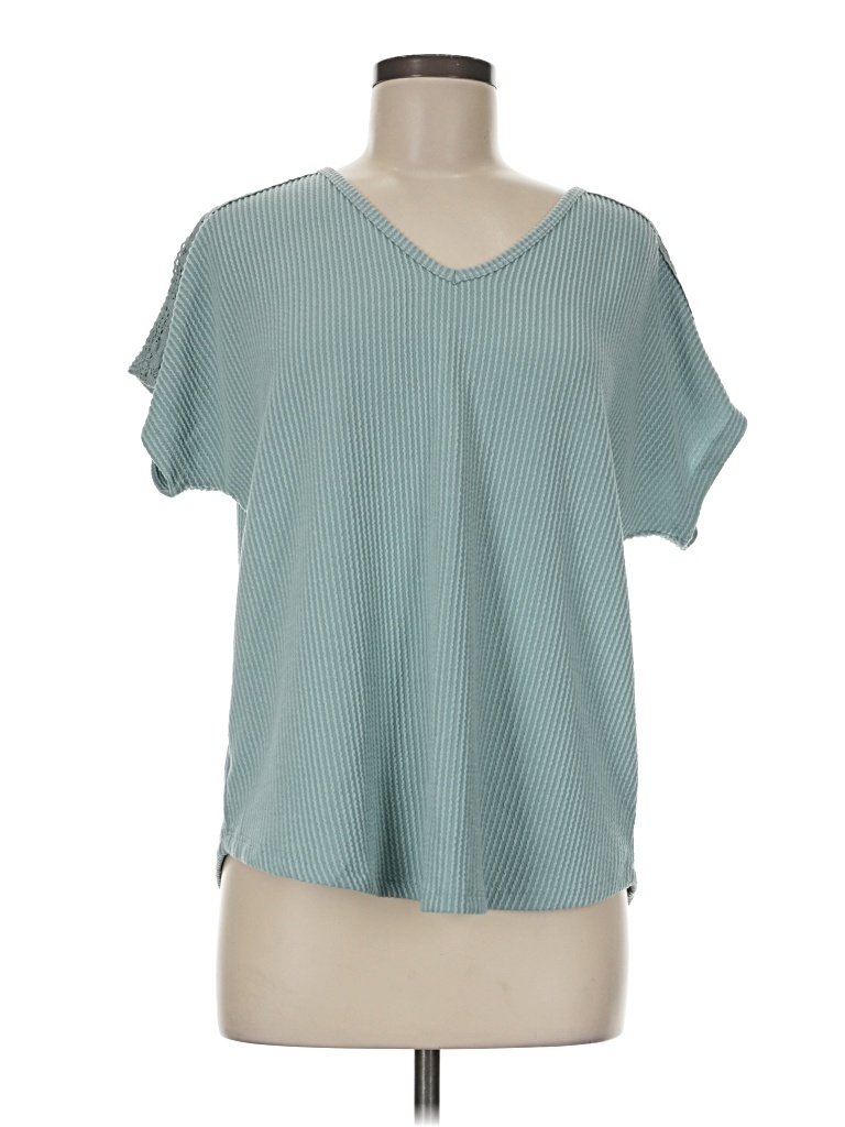 Pre-owned Maurices Short Sleeve Top Teal V-neck Tops
