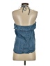 Gap 100% Cotton Blue Sleeveless Blouse Size XS - photo 2