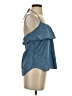Gap 100% Cotton Blue Sleeveless Blouse Size XS - photo 4