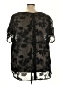Torrid Black Short Sleeve Blouse Size 5X Plus (5) - photo 2