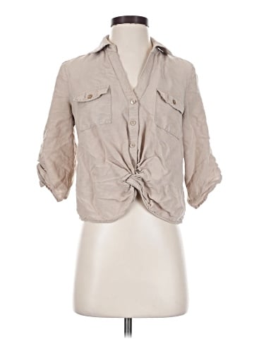 INC International Concepts 3/4 Sleeve Button-Down Shirt (view 1)