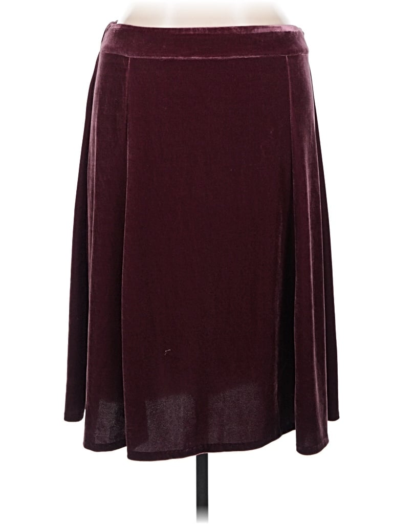 Pre-owned Quacker Factory Casual Skirt In Burgundy