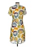Coldwater Creek 100% Rayon Print Yellow Casual Dress Size M - photo 2