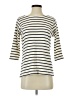 L.L.Bean Stripes Ivory 3/4 Sleeve Top Size S - photo 1