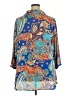 Investments 100% Polyester Blue Long Sleeve Blouse Size 2X - photo 2
