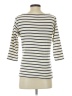 L.L.Bean Stripes Ivory 3/4 Sleeve Top Size S - photo 2