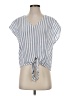 Three Dots 100% Cotton Blue Short Sleeve Top Size S - photo 1