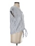Three Dots 100% Cotton Blue Short Sleeve Top Size S - photo 5